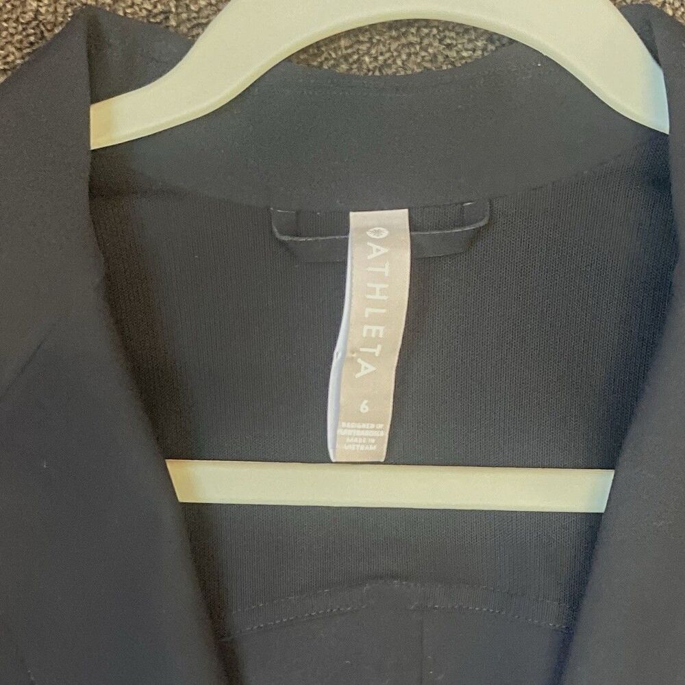 Athleta Womens Avenues Blazer Black Jacket One Snap Stretch 6 Seamless Soft - Picture 3 of 11